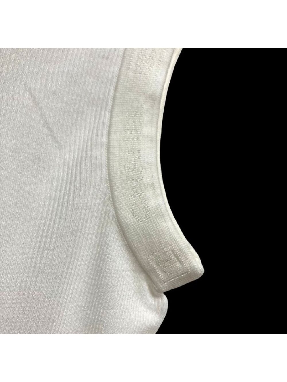 ★SOLD★ Chanel Sports CC Logo Print Ribbed Knit Tank Top Sleeveless Top White - Picture 5 of 8